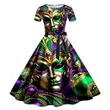 AJUSTEMENT CONFORTABLE : Deguisement Carnaval Venisela ceinture confortable s'adapte à votre taille naturelle sans pincer ni serrer. Cette jupe a une coupe trapèze qui accentue les hanches et les cuisses, ce qui la rend adaptée à une variété de morphologies.