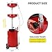 20 Gallon Oil Drain Tank, Fluid Fuel Transfer Tank, Portable Oil Drain Container, Air Operated Drainer with Wheels and a Toolbox, Adjustable Funnel Height