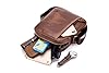 QUEAMBLER Sacoche Homme Bandouliere en Cuir Bandouliere Pochette Epaule Sac a Main Sac a Dos Homme Besace Cartable Cuir Crossbody Sac de voyage Sac Porté épaule En Cuir #4