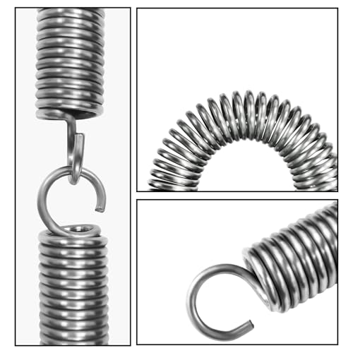NICAVKIT 10 Stück Edelstahl Zugfedern mit Haken, Spannfeder Zugfeder 70mm freie Länge,Außendurchmesser 10mm,Drahtdurchmesser 1,2mm,Maximale Zugkraft 3.3KG - 1,2x10x70mm