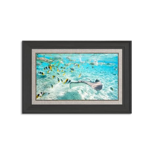 No.226フレーム付きキャンバスアート　風景画　アートポスター　海の絵画 Amazon.co.jp: ウォールアート 月 海 海 風景 ピクチャー キャンバス