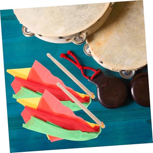 Baquetas de madera con pañuelos para percusión miniatura 4