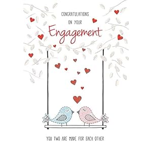 Modern Engagement Card Engagement – 7 x 5 inch – Piccadilly Greetings