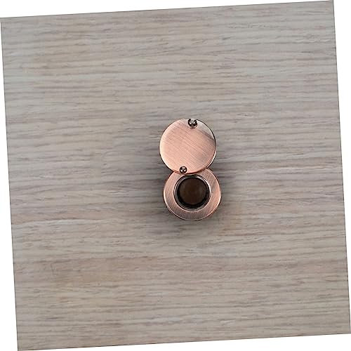 Copper Viewer Peephole Cover con diseño giratorio anti-espiado, acabado dorado, cubre vista exterior, para instalación en puerta de hogar miniatura 3