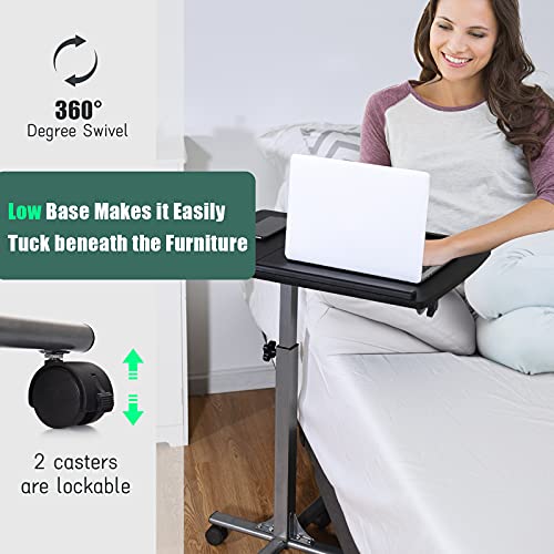 Base móvil ajustable para laptop COSTWAY negra miniatura 4