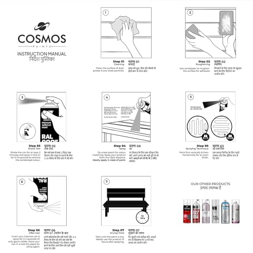 Image of Cosmos LAC Acrylic Paint Spray Can for DIY Projects Spray Paint, 400 ml (RAL 6005 Moss Green)
