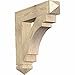 Ekena Millwork BKT06X32X32MRC03RDF Merced Arts & Crafts Rough Sawn Bracket, 6" Width x 32" Depth x 32" Height, Douglas Fir