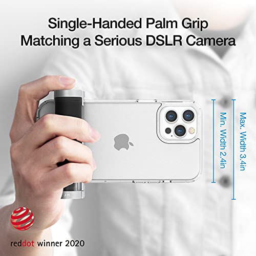 Just Mobile Shuttergrip 2 Secure Camera Handle Holder Removable Bluetooth Remote Clicker/Remote, Facetime Zoom Stand, Selfie Stick/Tripod For Iphone Android Black (Gp-200Bk) #TOP1