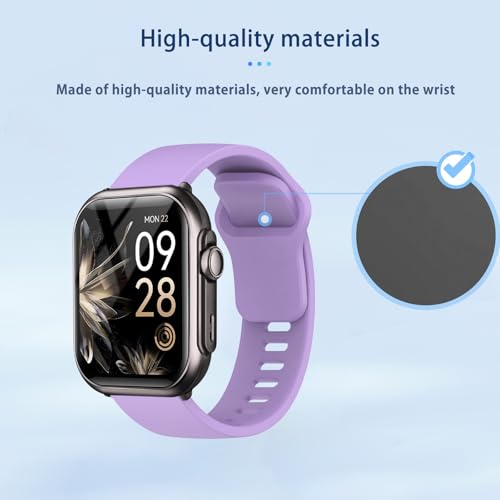 Correa de silicona para smartwatch RUXINGX G62 morada miniatura 3