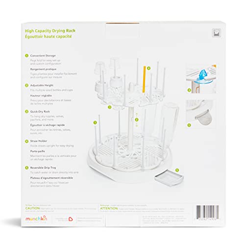 Munchkin® High Capacity Drying Rack For Baby Bottles And Accessories, White #TOP7