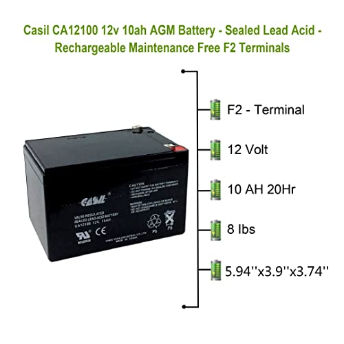12V 10Ah Battery Sealed Lead Acid Rechargeable Battery Sla Agm Battery With F2 Terminals #TOP1