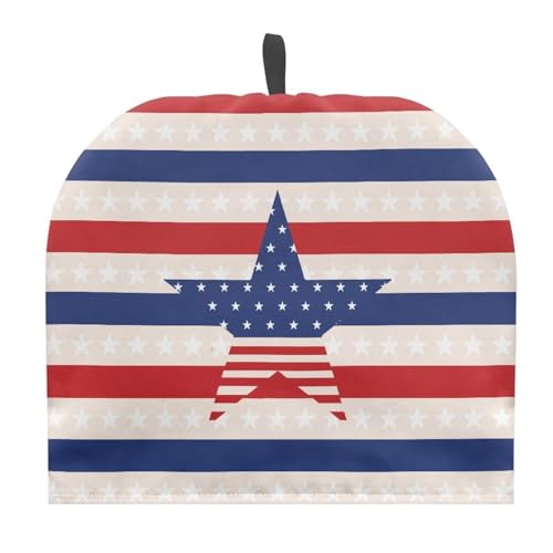 Image of The Stars and Stripes Tea Cozy for Teapot Insulated Machine Washable Tea Cup Warmer Cozy for Patriotic Decoration, Keep Warm