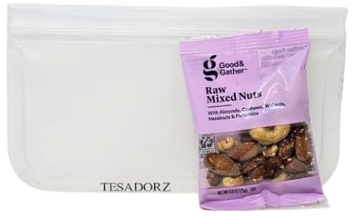 Good & Gather Raw Mixed Nuts 9 Ounces and Tesadorz Reusable Storage Bag Snack Bundle - Thumbnail 5