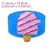 001LBX Crunchy Ice Cream Bar/Popsicle Silicone Flexible Push Mold Jewelry Charms Resin Paper Clay Fimo Gum Paste