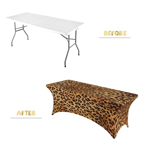 Nappe extensible léopard EdWal 1,8 m anti-pli pour fête