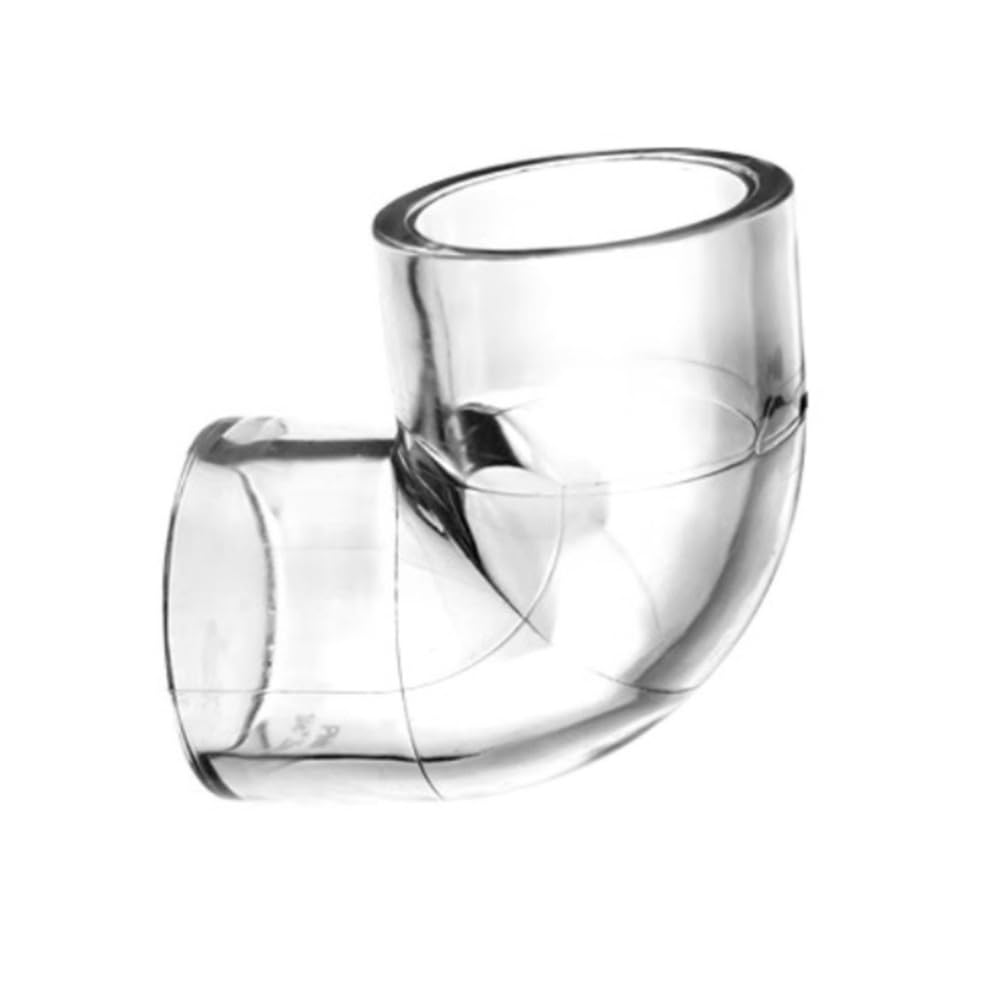 Dfrywdgsey One Color Acrylic Transparent Tube, 1Pc Acrylic 90 Degree Elbow Connector, 32 50Mm Transparent Water Pipe, Aquarium Fish Tube Adaptors(32Mm)