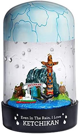 RainGlobes - I Love Ketchikan - The Globe That Rains - Exquisite Craftsmanship - Unique Style, Home Decor Rain Globes Water Globe for Loved Ones