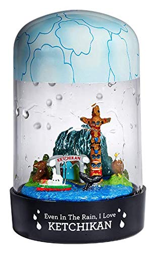 RainGlobes - I Love Ketchikan - The Globe That Rains - Exquisite Craftsmanship - Unique Style, Home Decor Rain Globes Water Globe for Loved Ones