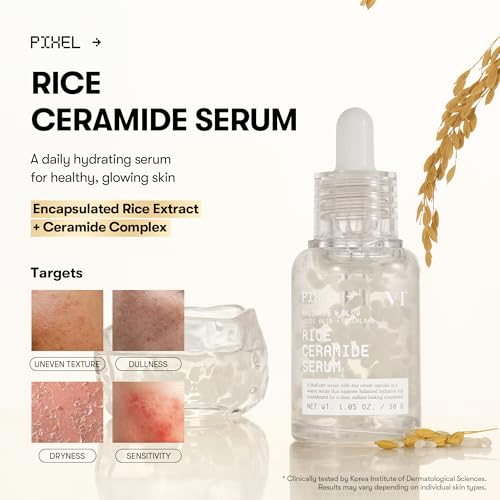 VT COSMETICS Rice Ceramide Serum, Hydrating Face Serum with Rice Extract & Ceramide Complex, Moisturizing Barrier Care Serum for Dry, Dull, Sensitive Skin, Daily Korean Skincare, 1.05 fl.oz