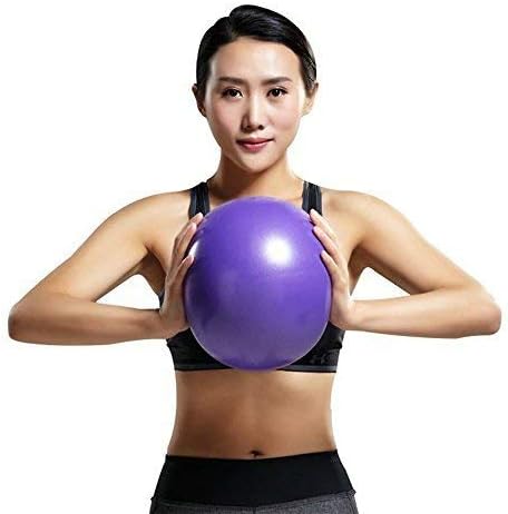 MoldFun Mini Yoga Pilates Ball 10 Inch for Stability Exercise Training Gym Anti Burst and Slip Resistant Balls with Inflatable Straw