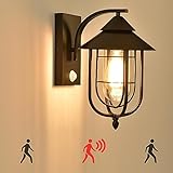 ❀ Wandleuchte Schwarz Spezifikationen: Hausbeleuchtung L28cm×H33cm,Wandplatte: L11,5cm x H20cm,Lichtquelle: E27×1, Max60W (ohne Glühbirne), kompatibel mit allen LED-Lampen, Energiesparlampen, Glühlampen und Edison-Lampen. Spannung: 220V-240V.