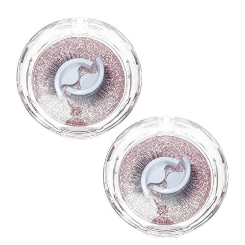 FRCOLOR 2paires Faux Auto-adhésifs Handmade Pour Extensions De Maquillage Naturels Réutilisables Et Confortables Pour Événements Spéciaux