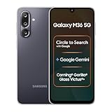 Samsung Galaxy M36 5G Mobile (Velvet Black, 6GB RAM, 128GB Storage) | Google Gemini| Gorilla Glass Victus+ | 7.7mm | AI Enhanced 50MP OIS Triple Camera| Nightography| Lag-free Gaming | Without Charger