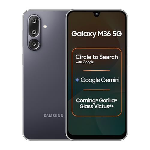 Samsung Galaxy M36 5G Mobile (Velvet Black, 8GB RAM, 128GB Storage) | Google Gemini| Gorilla Glass Victus+ | 7.7mm | AI...