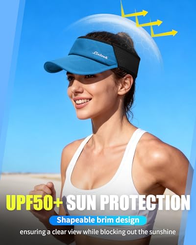 Image of Sports Sun Visor for Men & Women Breathable Mesh, Stretchy Foldable Cooling Visor Hat for Running, Golf, Tennis, Hiking