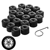 Cache Ecrou, 21 pièces Cache Ecrou 17mm, Cache Moyeu Vw, Cache Moyeu pour Volkswagen, Capuchons De Vis De Roue, Comprend les outils de démontage, compatible avec les véhicules pour Volkswagen (noir)