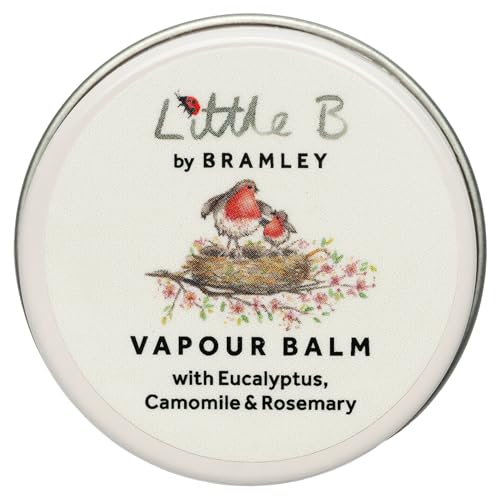 Bramley Little B Vapour Balm 15g, Natural Chest Rub for Babies & Children 3+ Months with Eucalyptus, Chamomile & Rosemary Oils, Gentle Vapour Balm for Sniffles & Blocked Noses