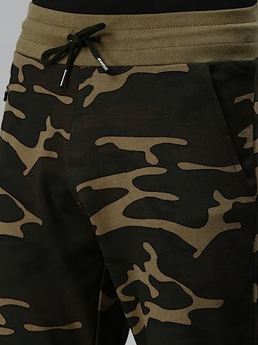 Peppyzone Men's Cotton Camouflage Slim Fit Track Pants for Men & Joggers | Durable Sports Trackpant – Ideal for Gym, Casual, Running & Active Wear | Men Trackpants