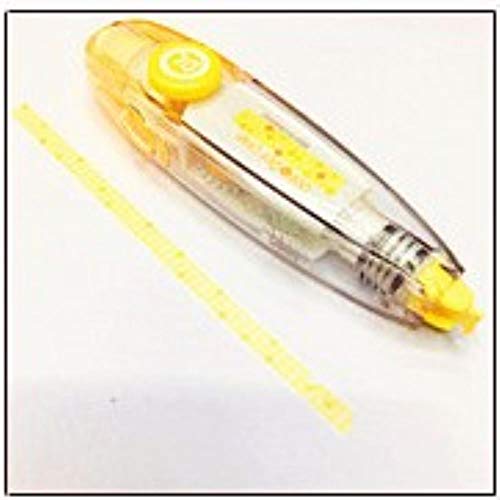 MegOK Kawaii High Lighter Liner Press Dot Type Ruban de Correction décoratif DIY Diary Planner Sticker Office Stationery School Corrector, Light Yellow