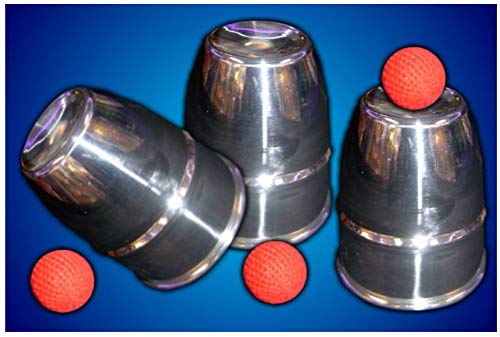 Trickmaster Chop Cup Combo Cups and Balls - Aluminum - Perform The Classic Routine, or Involve The Deception of The chop Cup!