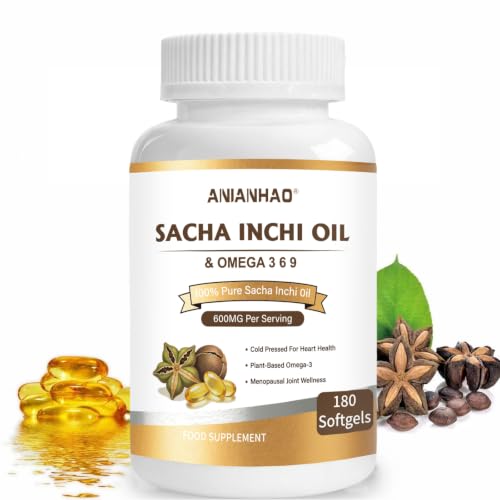 Sacha Inchi Oil Capsules Sacha Inchi Oil Softgels Athera Oil Hydrates The Joints for Menopausal Joint Dryness Rich in Vitamin D3 180 Count