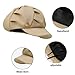 QFE 2PCS Beret Newsboy Hats for Women Cap Adjustable Pageboy Visor Paperboy Hat Retro Solid Color Girls Fashion Elastic Octagonal Hiking Beach Sports Sun Protection Traveling Gatsby Painter Beige