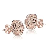 Edle Blumen Ohrstecker in rosegold