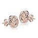 Produktbild Materia Blumen Ohrstecker Rosegold 925 Silber rose vergoldet groß SO-254-R
