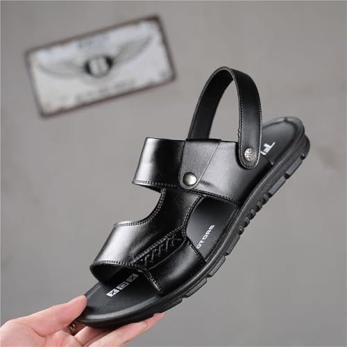 CLSQLXYJZC Summer Plus Size Sandals, Men's Slip on Breathable Open Toe Soft-Soled Beach Shoes with Arch Support, Lightweight Non-Slip Sports Flat Beach Shoes, for Hiking, Poolside Travel Camping4