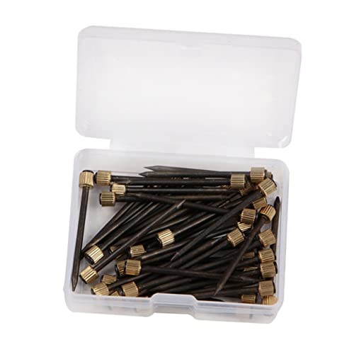 Image of DOITOOL 1Set Boxed Nails for Picture Frames Heavy Duty Photo Frame Fixing Nails Durable Black Frame Hanging Hardware for Wall Mounting and Displaying Photos