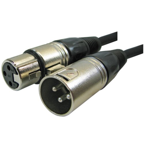 Yovus XLR Male to Female Mic Extension Cables Serviceable Ends (4 Pack, 50ft)