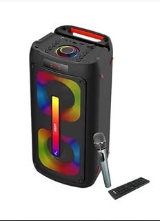 KDM 88 Volcano Bluetooth Speaker with Microphone, 30W (2×15W) Total Output, TWS Stereo Pairing, 7H Playtime, RGB Lights, Equalizer Modes, AUX/TF/FM/USB Support, 4500mAh Battery, Type-C Charging