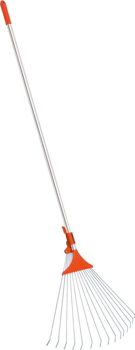 Râteau feuilles mortes manche aluminium 1,7 m outil de jardinage