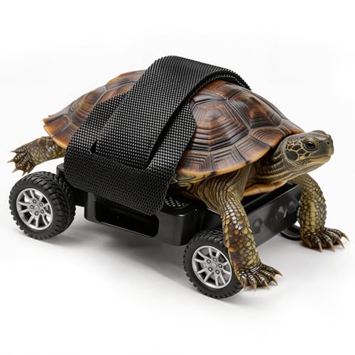 ILOKNZI Verstellbares Schildkröten-Skateboard-Set zum Spielen und Trainieren stabile Unterstützung durch Vollräder mit Klettverschluss geeignet für kleine Reptilien und HaustiereGröße L