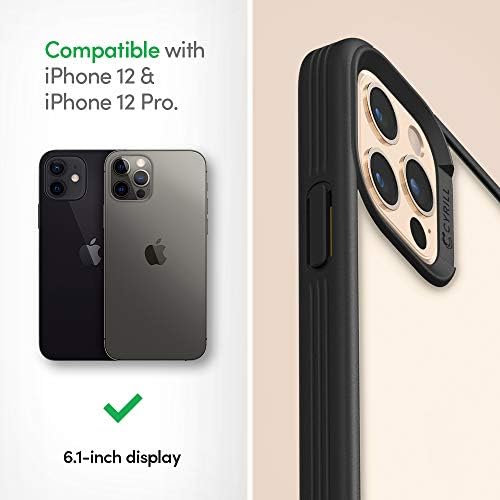 CYRILL Classic Charm [Crossbody Case] Compatible with iPhone 12/ iPhone 12 Pro Case Chain Cover, TPU Bumper case with Adjustable Cord - Black