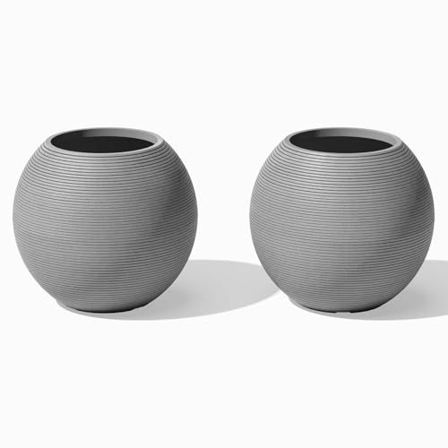 Veradek Strata Series Sphere Planter - Round Outdoor Planter