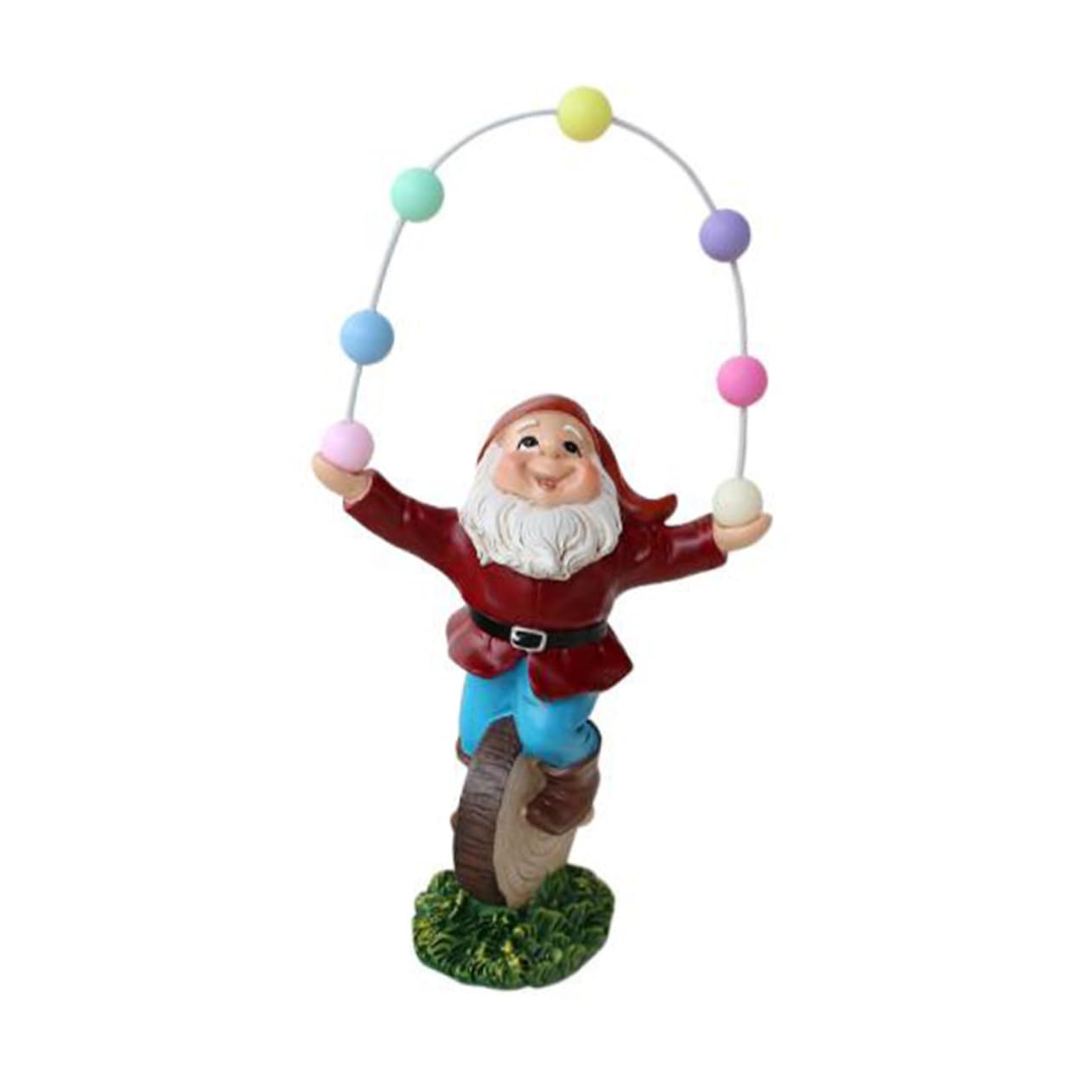 Gnome en résine pour jardin, figurine décorative colorée de Pâques ULTECHNOVO