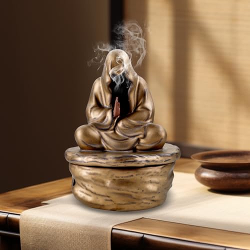 Xiholeruf CERAMIC CONE INCENSE HOLDER Buddha Statue Incense Burner Holder cover