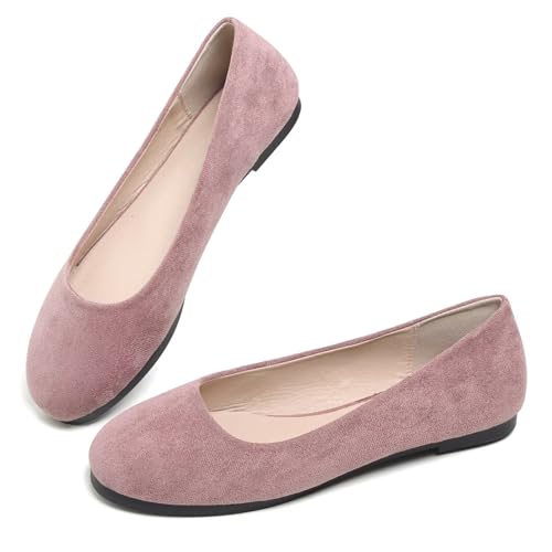 Image of Dear Time Women's Flats Comfortable Slip On Ballet Flats Soft Solid Casual Shoes