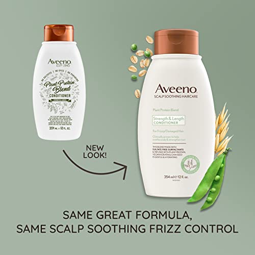 Aveeno Plant Protein Blend Conditioner, For Strong Healthy-Looking Hair, 12 Fl Oz #TOP1